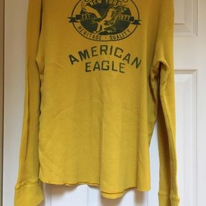 Long sleeve American Eagle thermal tee.